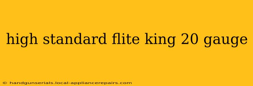 high standard flite king 20 gauge