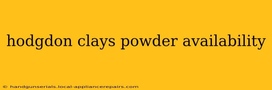 hodgdon clays powder availability