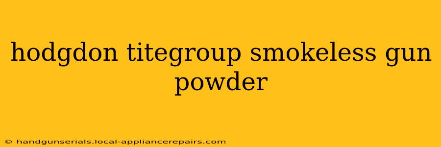 hodgdon titegroup smokeless gun powder