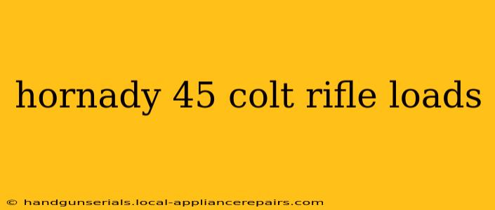 hornady 45 colt rifle loads