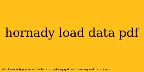 hornady load data pdf