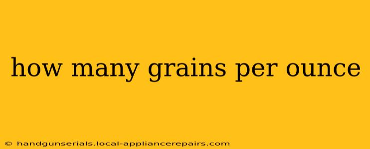 how many grains per ounce