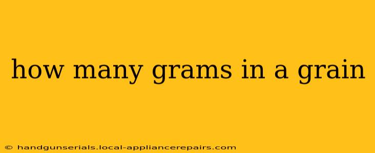 how many grams in a grain