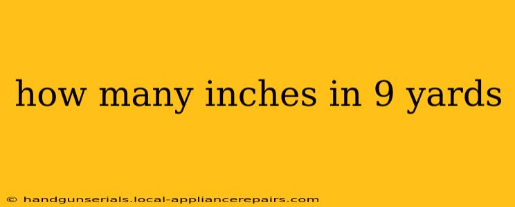 how many inches in 9 yards