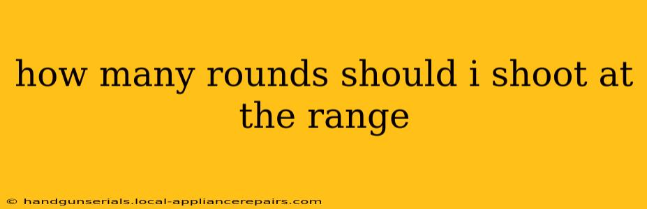 how many rounds should i shoot at the range