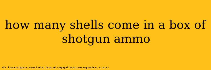 how many shells come in a box of shotgun ammo