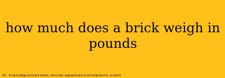 how much does a brick weigh in pounds