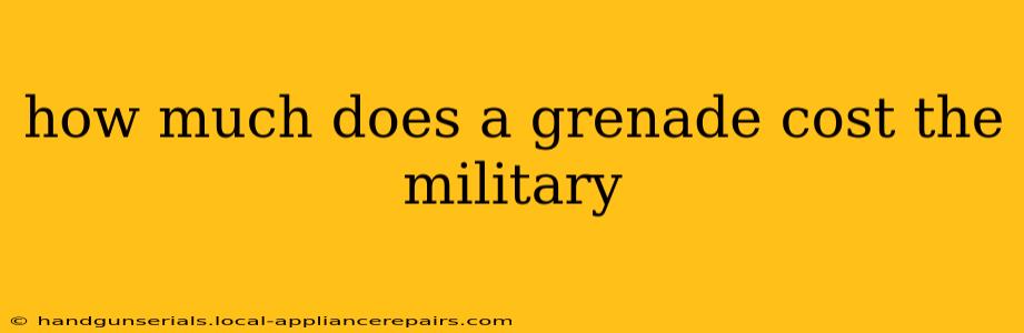 how much does a grenade cost the military