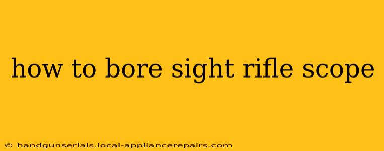 how to bore sight rifle scope