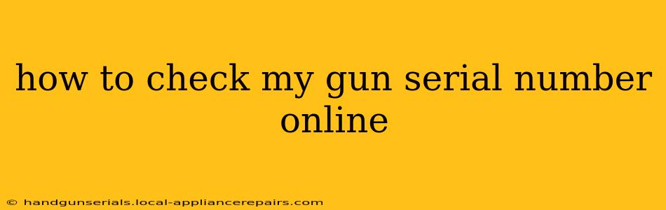 how to check my gun serial number online