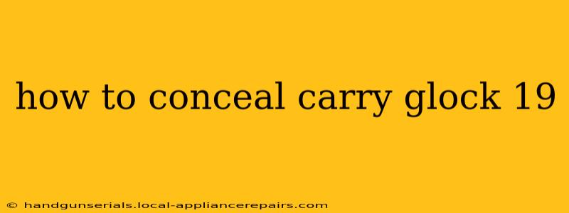 how to conceal carry glock 19