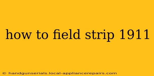 how to field strip 1911