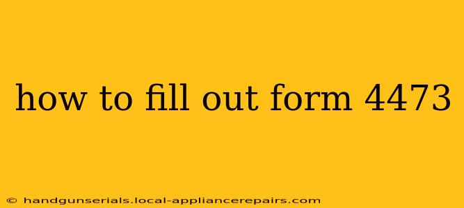 how to fill out form 4473