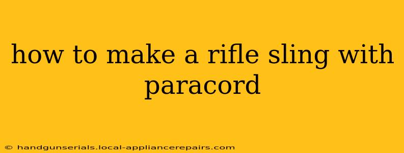 how to make a rifle sling with paracord