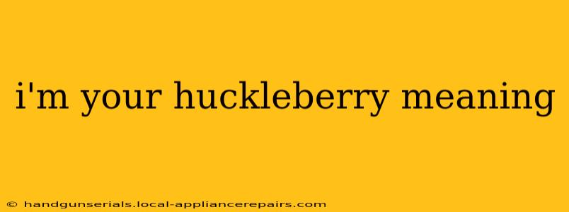 i'm your huckleberry meaning