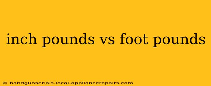 inch pounds vs foot pounds