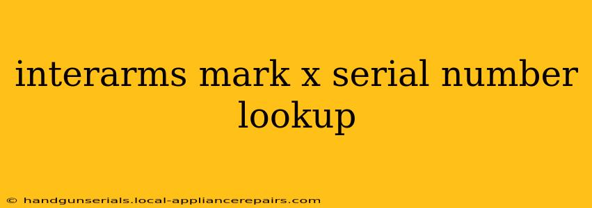 interarms mark x serial number lookup