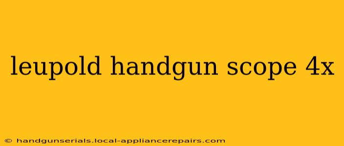 leupold handgun scope 4x