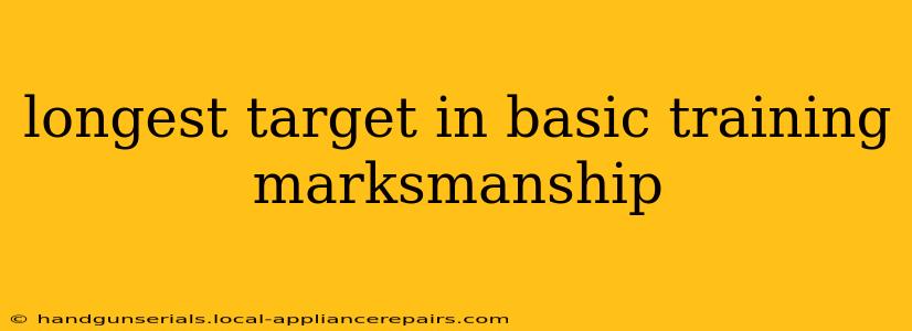 longest target in basic training marksmanship