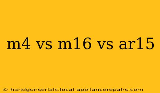 m4 vs m16 vs ar15