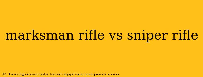 marksman rifle vs sniper rifle