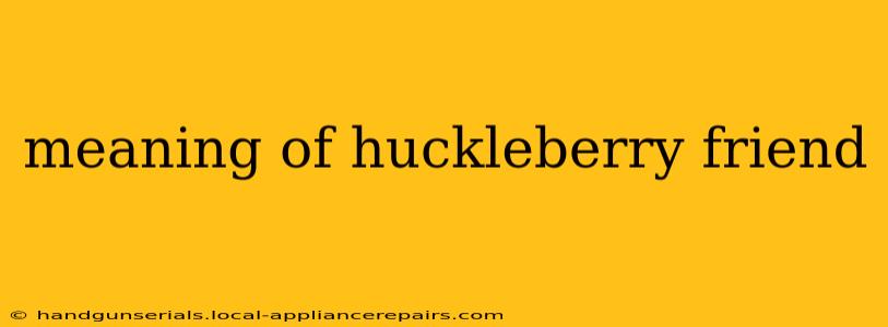 meaning of huckleberry friend