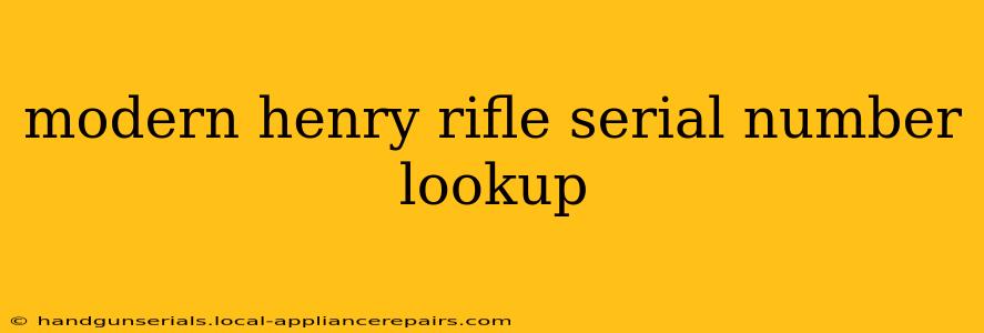 modern henry rifle serial number lookup