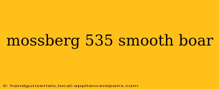 mossberg 535 smooth boar