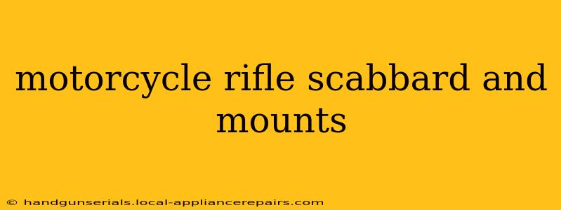 motorcycle rifle scabbard and mounts