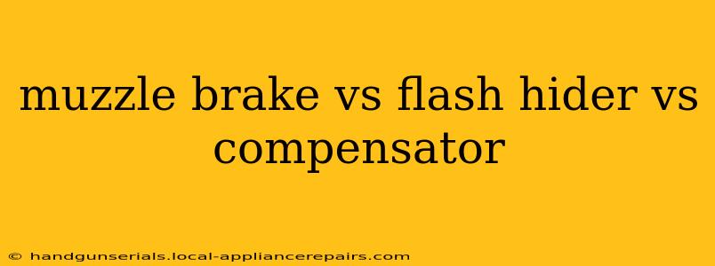 muzzle brake vs flash hider vs compensator