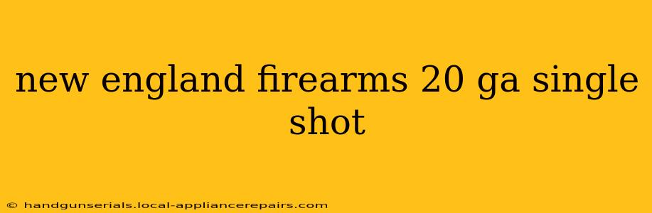 new england firearms 20 ga single shot