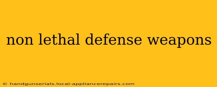 non lethal defense weapons