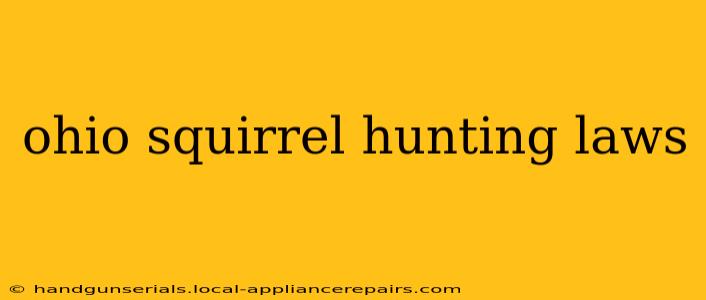 ohio squirrel hunting laws