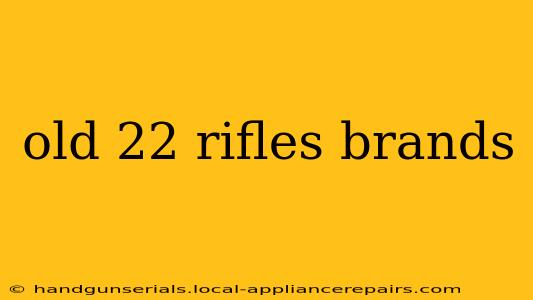 old 22 rifles brands