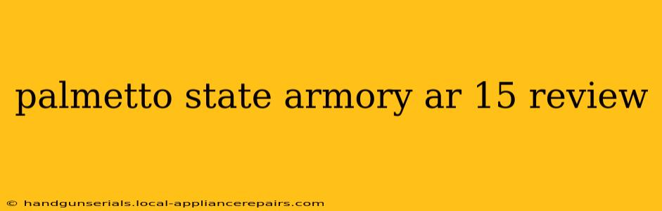 palmetto state armory ar 15 review