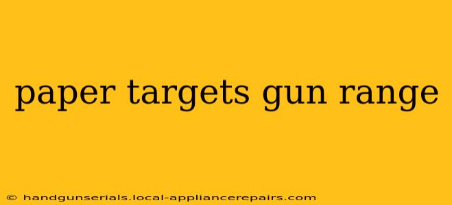 paper targets gun range