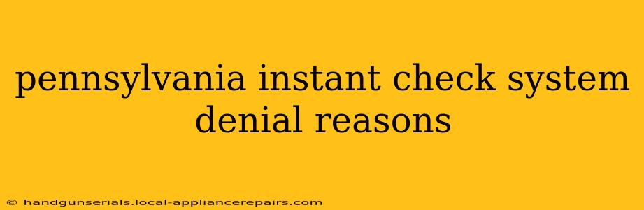 pennsylvania instant check system denial reasons