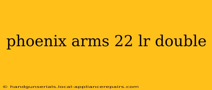 phoenix arms 22 lr double