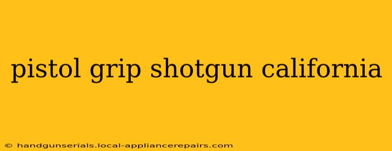 pistol grip shotgun california