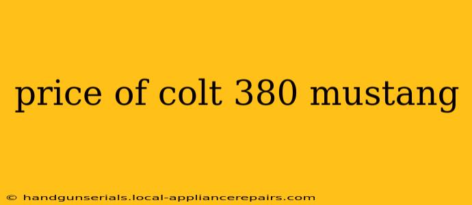 price of colt 380 mustang