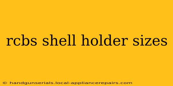 rcbs shell holder sizes