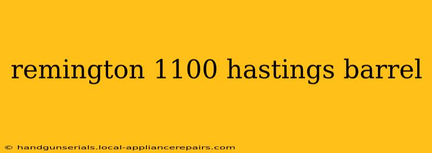 remington 1100 hastings barrel