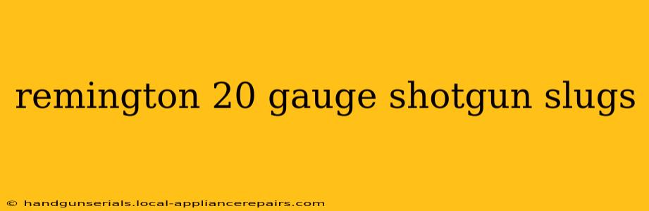 remington 20 gauge shotgun slugs