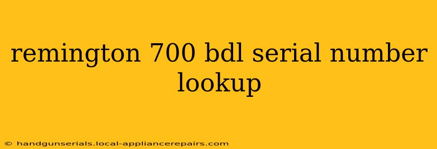 remington 700 bdl serial number lookup