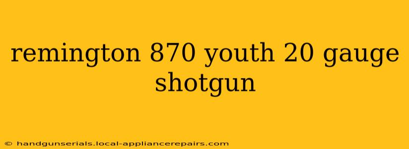 remington 870 youth 20 gauge shotgun