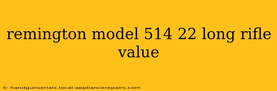 remington model 514 22 long rifle value