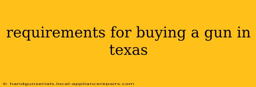 requirements for buying a gun in texas