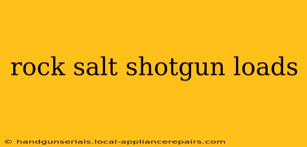 rock salt shotgun loads