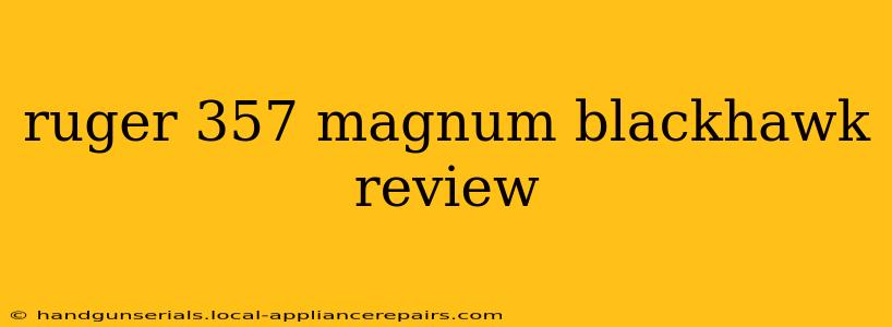 ruger 357 magnum blackhawk review