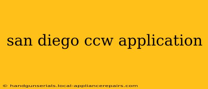 san diego ccw application